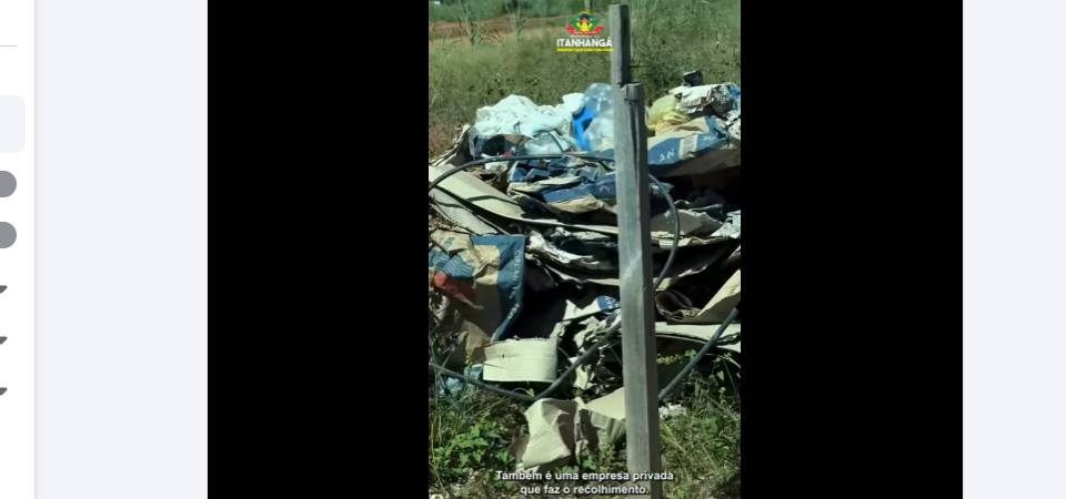 Itanhangá: Prefeitura orienta população sobre descarte de lixo de limpeza de lotes. Vídeo