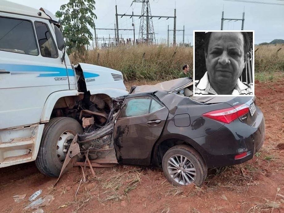 Fazendeiro morre ao colidir Corolla de frente com carreta