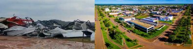 Temporal causa destruição e cidade de MT é mais quente do país
