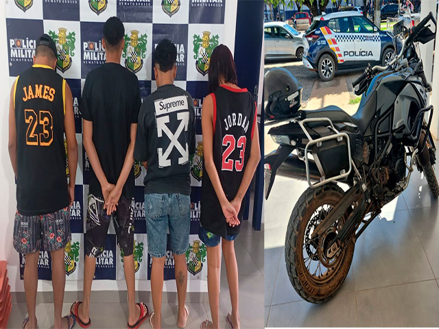 Ipiranga do Norte: PM prende 4 bandidos e recupera BMW furtada