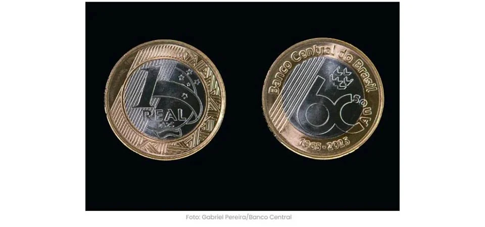 Moeda comemorativa de 60 anos do BC entra em circulação
