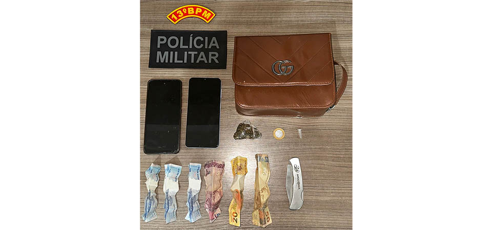 Itanhangá: Polícia Militar prende suspeita de tráfico de drogas