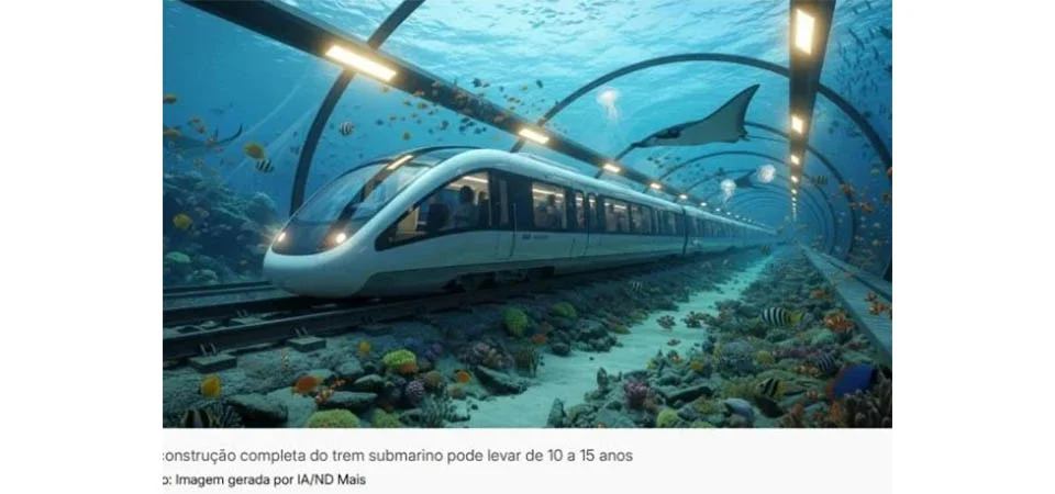 O trem submarino que vai viajar sob o oceano e conectar dois continentes em 40 minutos