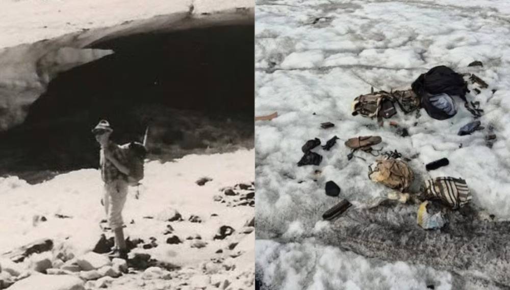 Alpinista encontra mochila perdida havia 63 anos após derretimento de geleira