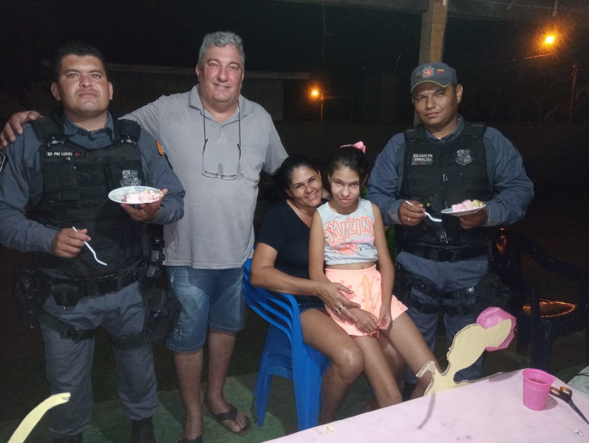 Itanhangá: Polícia Militar foi convidada especialmente para a festa de aniversário da Maria Clara