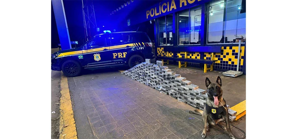 PRF apreende 176 kg de cocaína em compartimento oculto de caminhão na BR-364