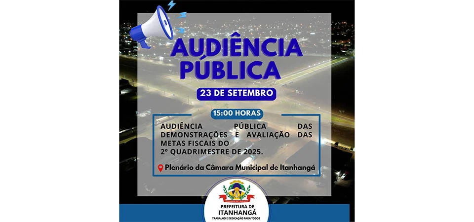 Itanhangá: Prefeitura Municipal convoca população para audiências publica