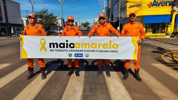 Corpo de Bombeiros reforça campanha Maio Amarelo com ações educativas e preventivas